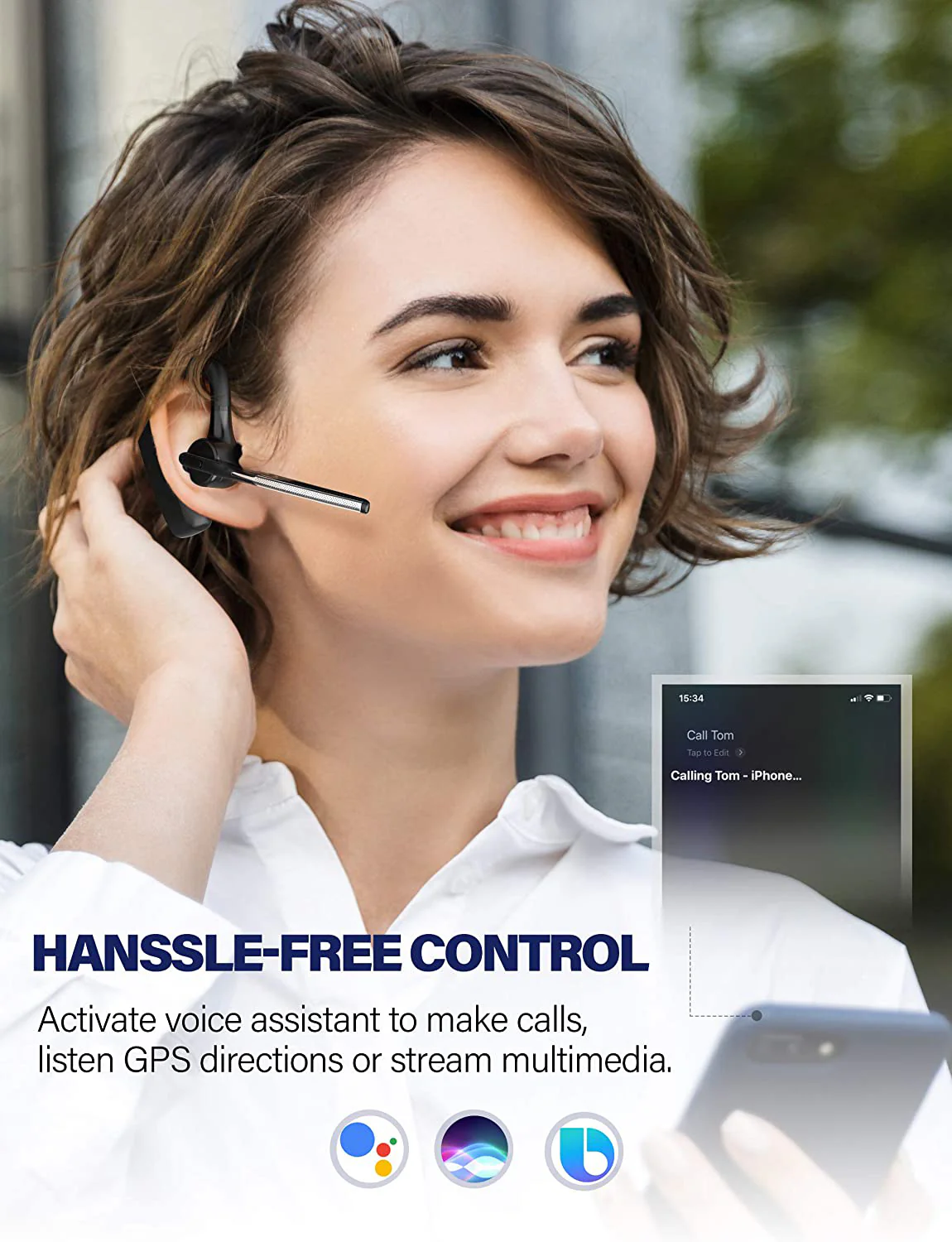 Bluetooth V5.1 Dual Mic Noise Cancelling Hands-Free Earpiece - Image 8