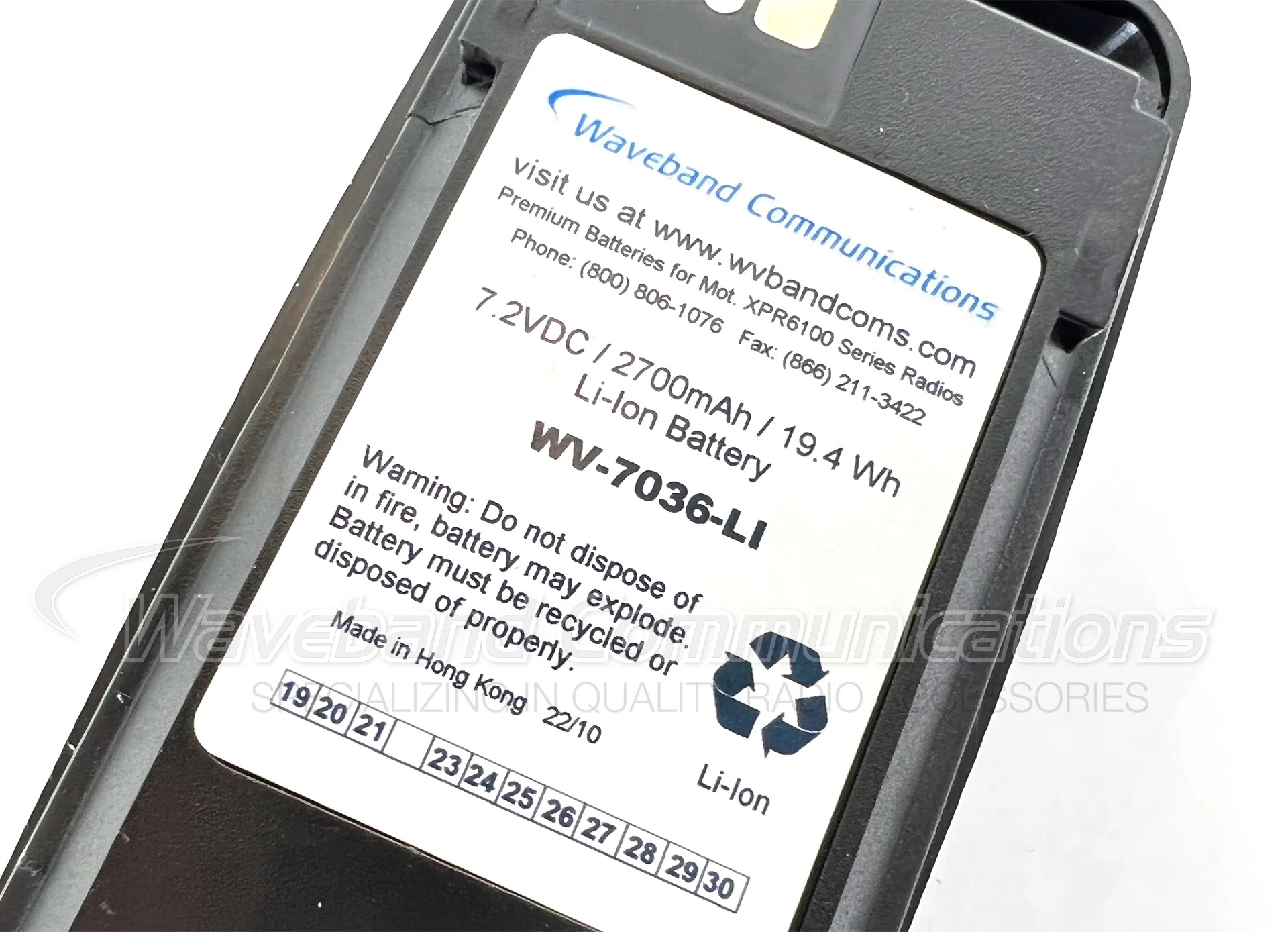 Intrinsically Safe Battery for Motorola XPR6100, XPR6300, XPR6350, XPR6380, XPR6500, XPR6550 and Vertex Standard VXD720 - Image 3