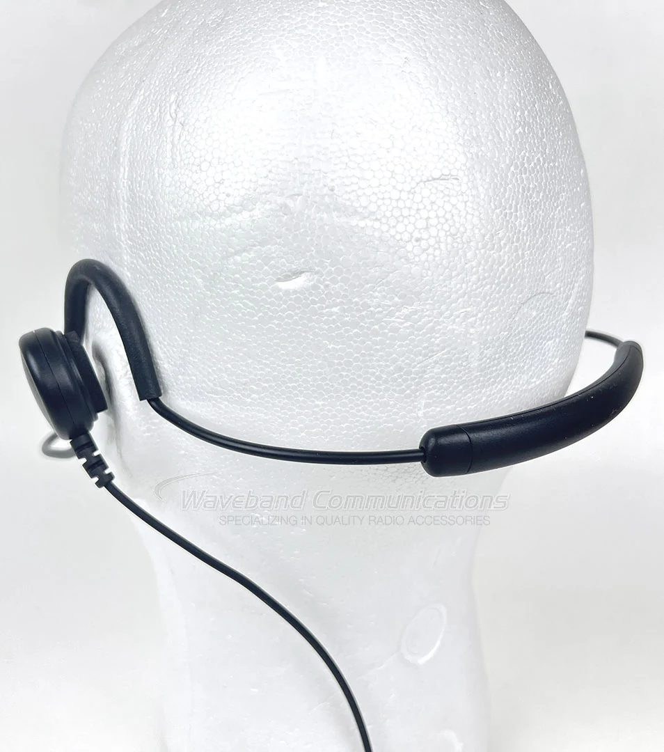 Lightweight Behind-the-Head Headset for Motorola CP200 Radio with Velcro PTT - Image 3